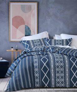 Juego de Funda Nórdica Azul Marino King - Set de 3 Piezas