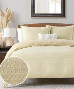 Fundas de edredón de gofres Bedduvit tamaño Queen - 3