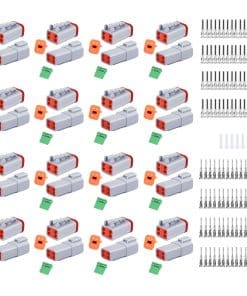 198 PCS Deutsch DT Set de Conectores Grises de 4 Pines 16