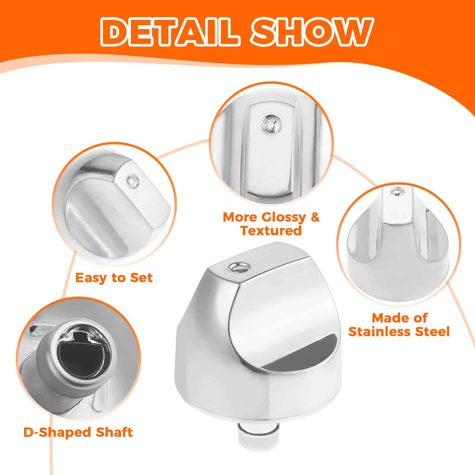 MOOTVGOO 5 Pack WB03X32194 WB03T10329 Perillas de Control - Imagen 4