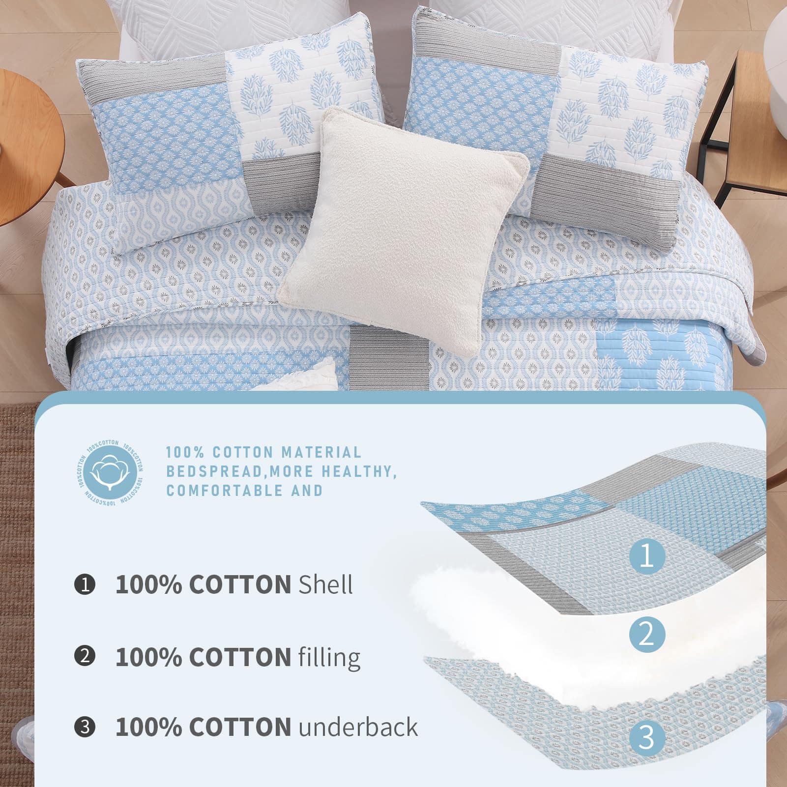 Juego de Edredón King Size Finlonte, Edredón King 100% - Imagen 8