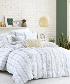 PERHOM Funda de Edredón Tamaño Queen - 100% Algodón Juego