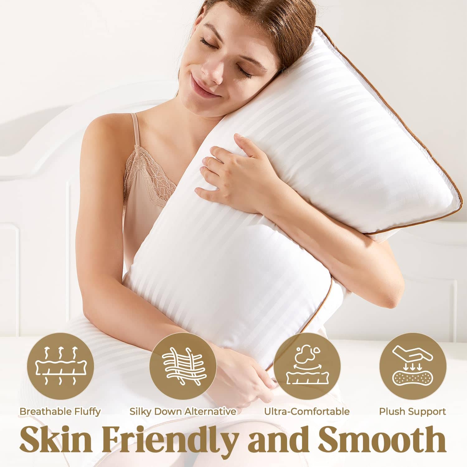 Almohadas tamaño King Set de 2, Almohadas de Cama King 2 - Imagen 4