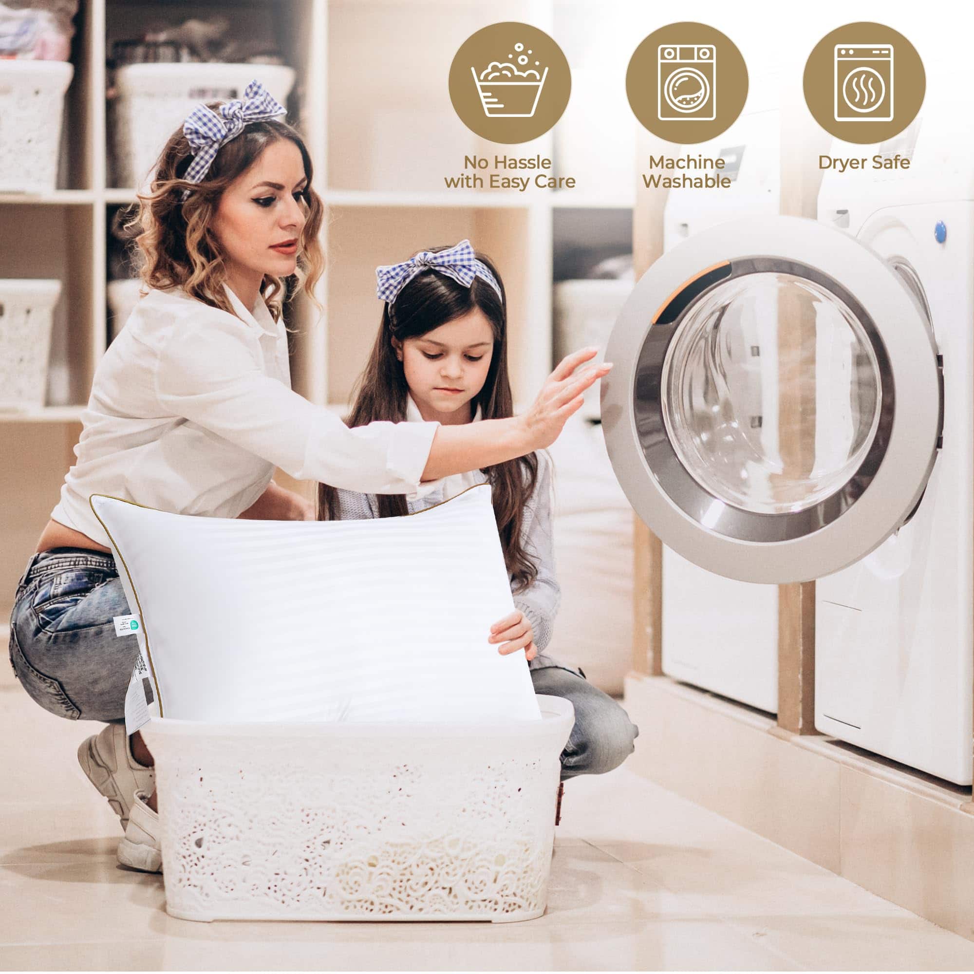 Almohadas tamaño King Set de 2, Almohadas de Cama King 2 - Imagen 8