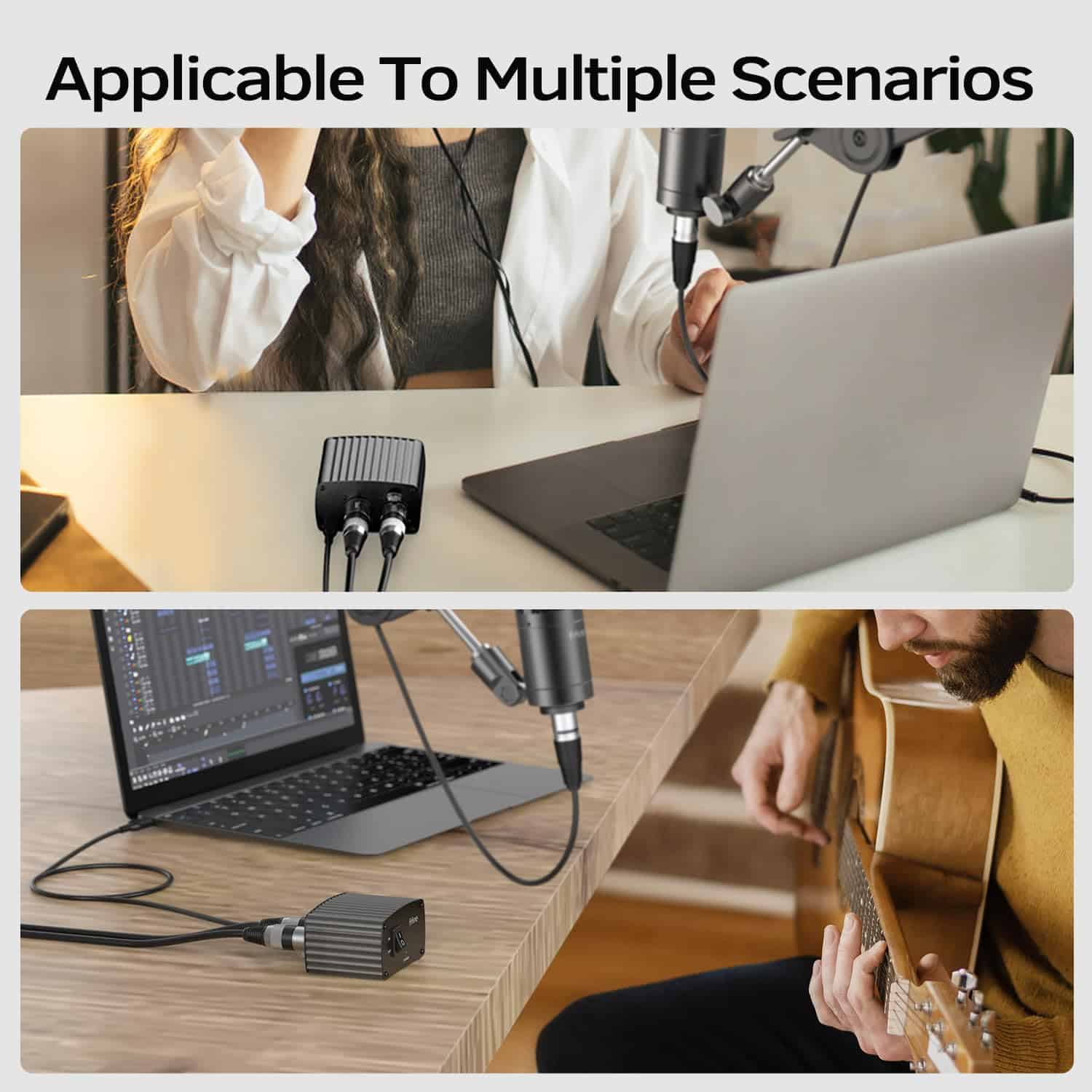 FIFINE 48V Phantom Power con Salida/Entrada, Fuente de - Imagen 6