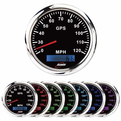 Velocímetro digital de odómetro Racetech 85mm 3-3/8" con