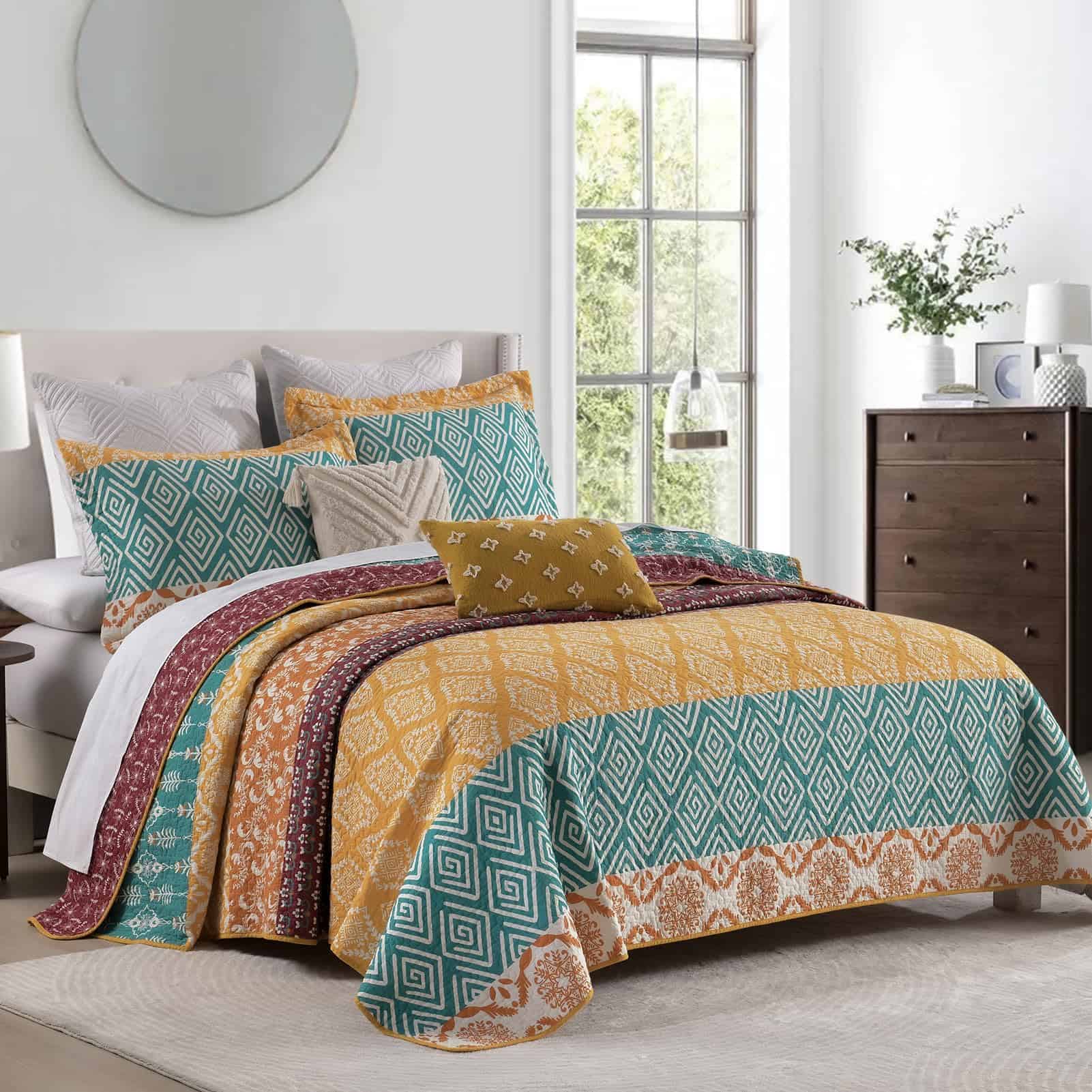 Edredón King Size Boho KALOOLA, Juego de Edredón King