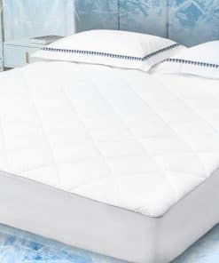 Protector de colchón acolchado de -Blanco
