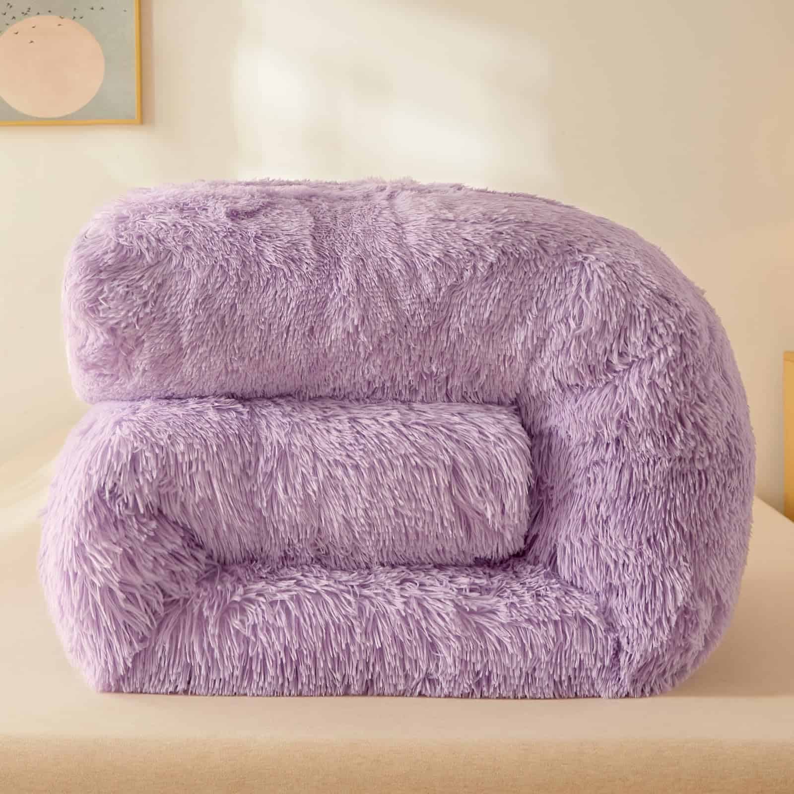 Edredón de Piel Sintética lila Tamaño Queen con Relleno, - Imagen 7