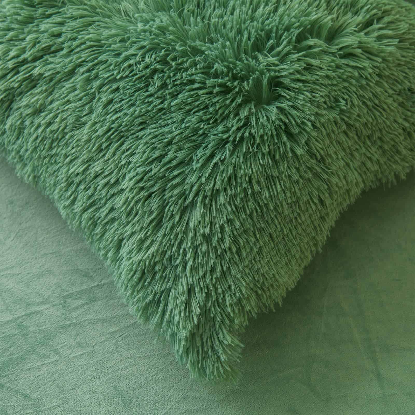 Conjunto de Edredón Esponjoso Verde Tamaño Queen con - Imagen 10