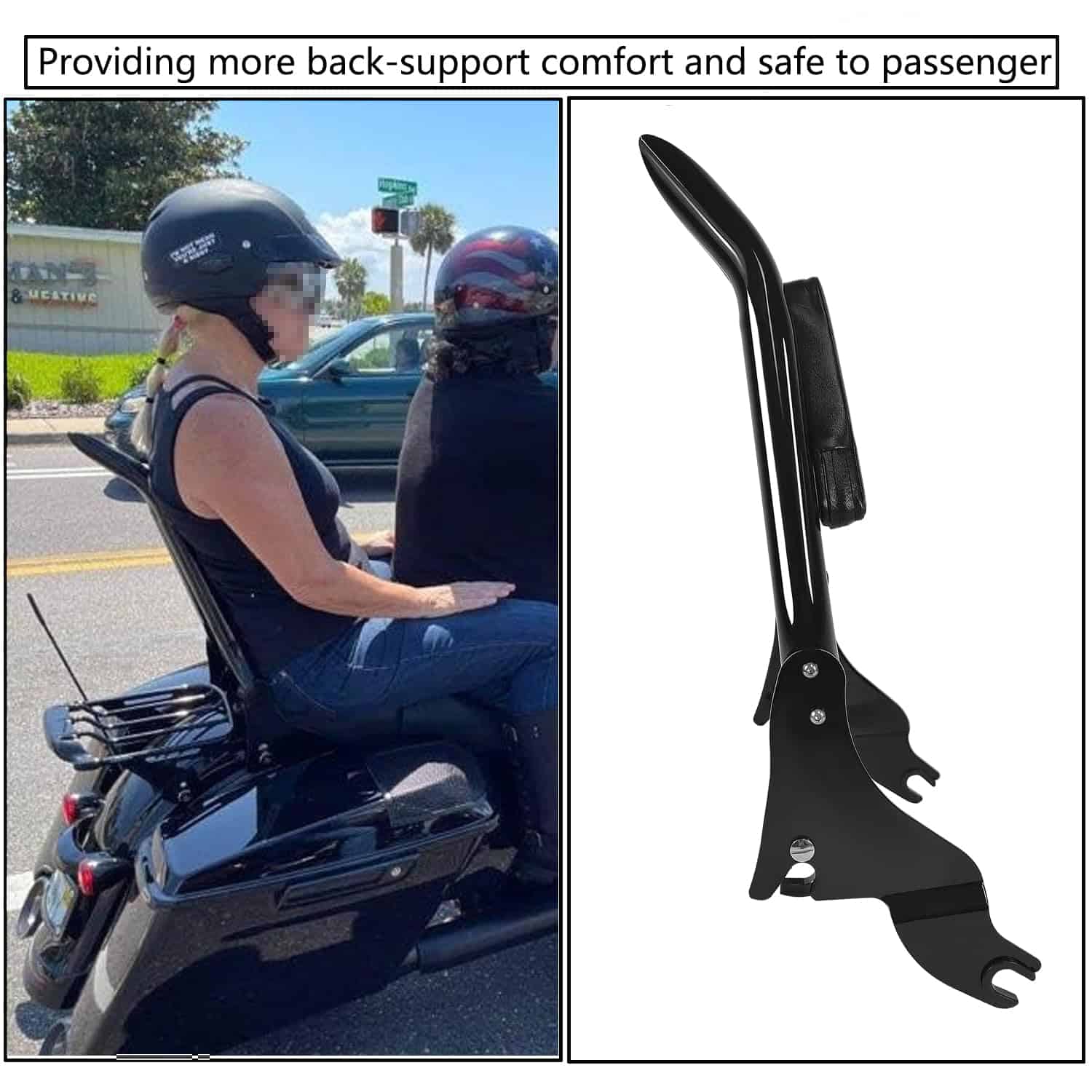 Respaldo Desmontable para Motocicleta Dredoggmoto con - Imagen 3