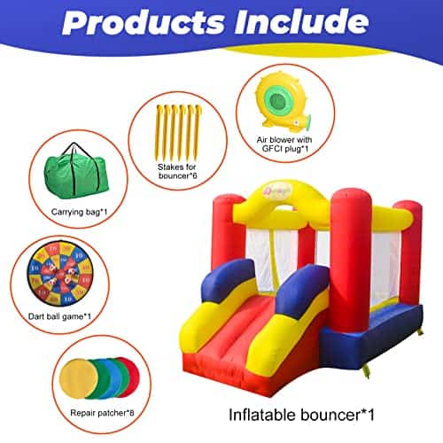 Casa de Rebote Dvreugde con Tobogán Inflable - Juegos para - Imagen 7