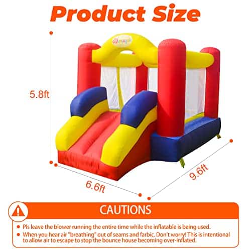 Casa de Rebote Dvreugde con Tobogán Inflable - Juegos para - Imagen 6