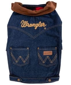 Chaqueta de mezclilla a cuadros Wrangler para perros