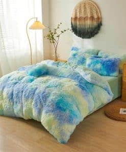 Juego de confort para cama de pelo sintético suave -