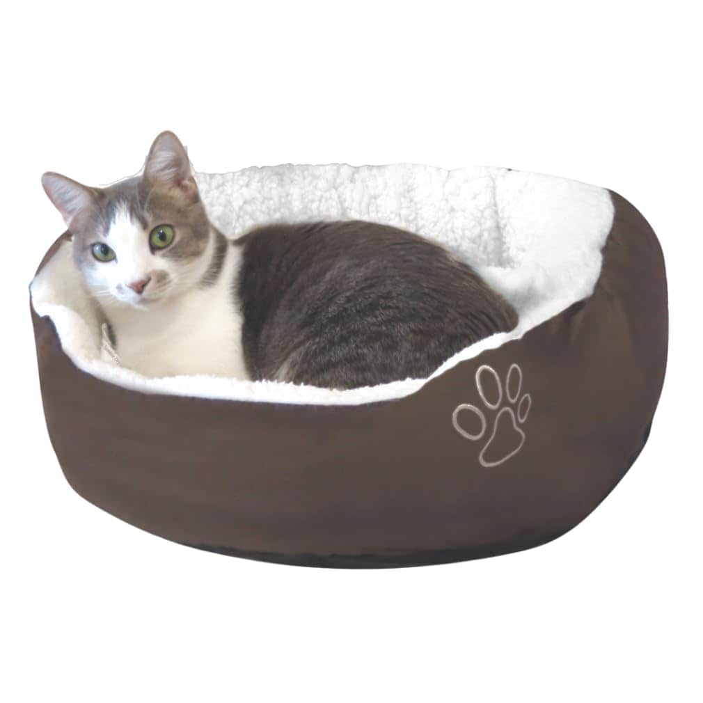 Evelots Cama para Gato, Redonda de Felpa para Gatos de - Imagen 7