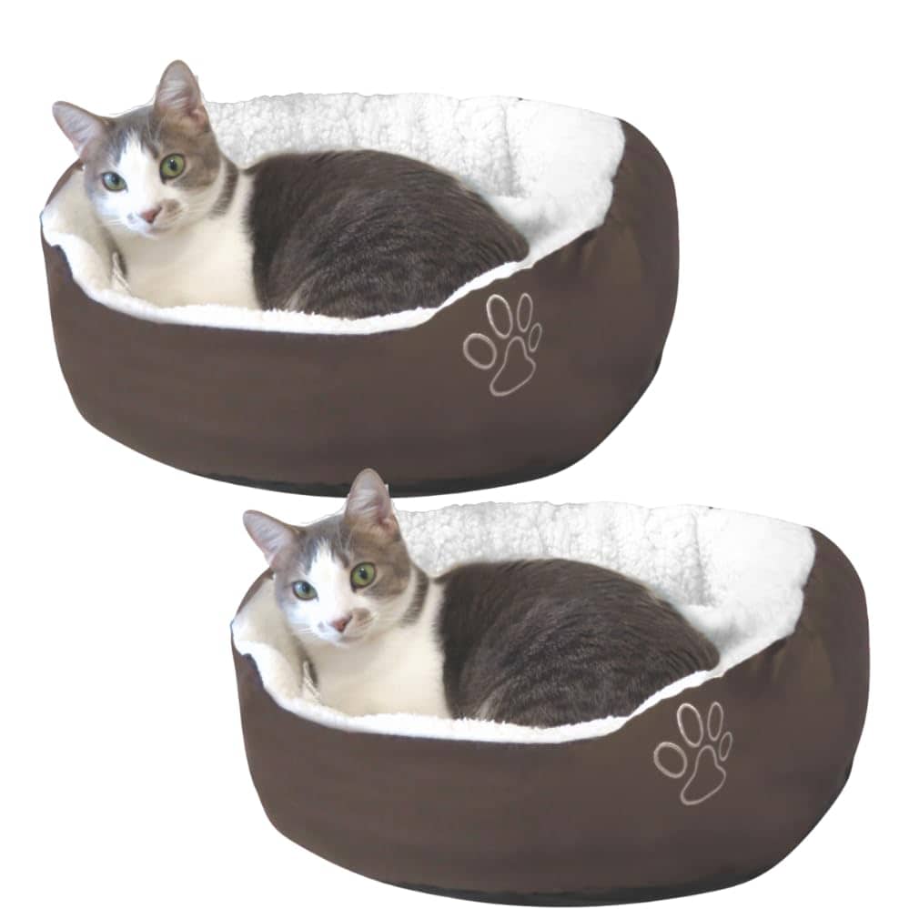 Evelots Cama para Gato, Redonda de Felpa para Gatos de