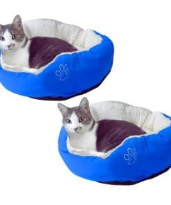Cama para gatos Evelots, Camas redondas de felpa para gatos