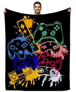 Manta Gamer Ultra Suave de Franela para Juegos Cubrecama