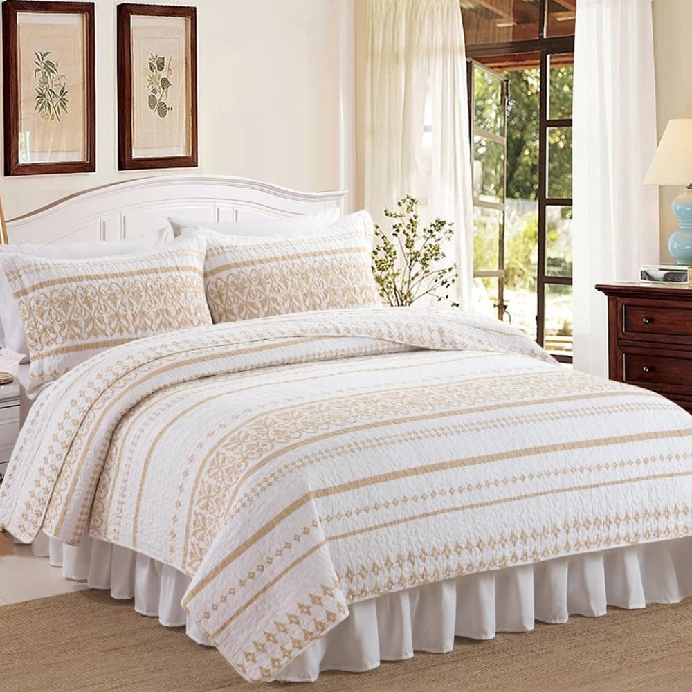 Juego de Colcha King Size LORRIARD - Juego de Colcha King