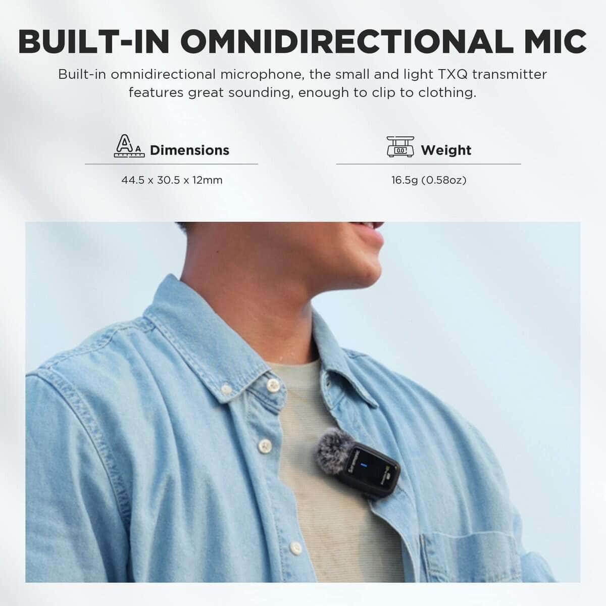 Micrófono Lavalier Inalámbrico Saramonic Blink500 Prox Q6, - Imagen 5