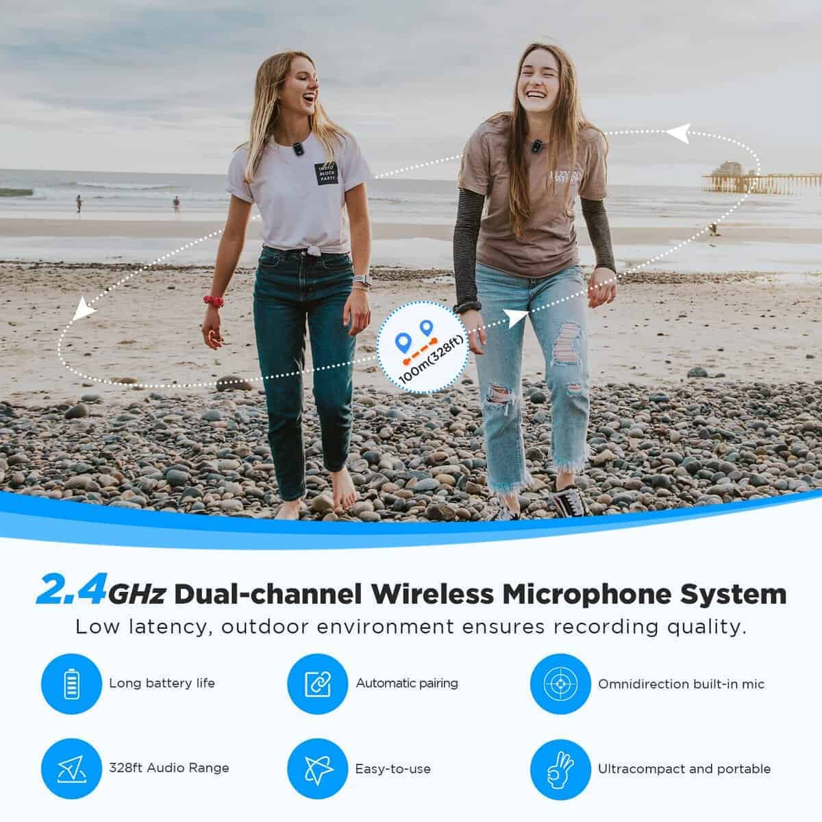 Micrófono Lavalier Inalámbrico Saramonic Blink500 Prox Q6, - Imagen 4