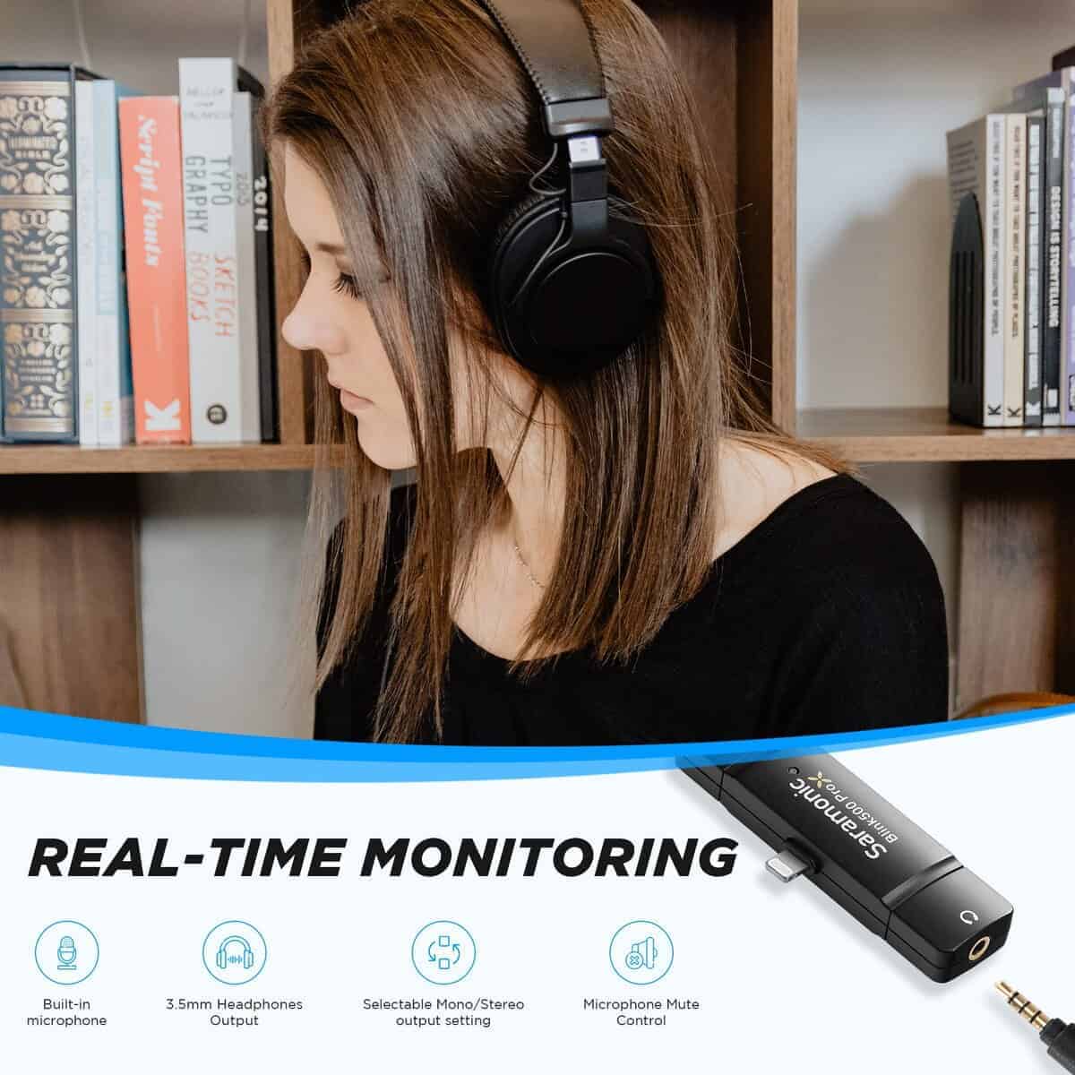 Micrófono Lavalier Inalámbrico Saramonic Blink500 Prox Q6, - Imagen 7