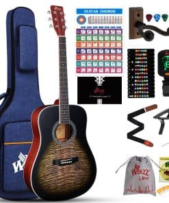 Kit de Guitarra Acústica WINZZ de 41 Pulgadas para