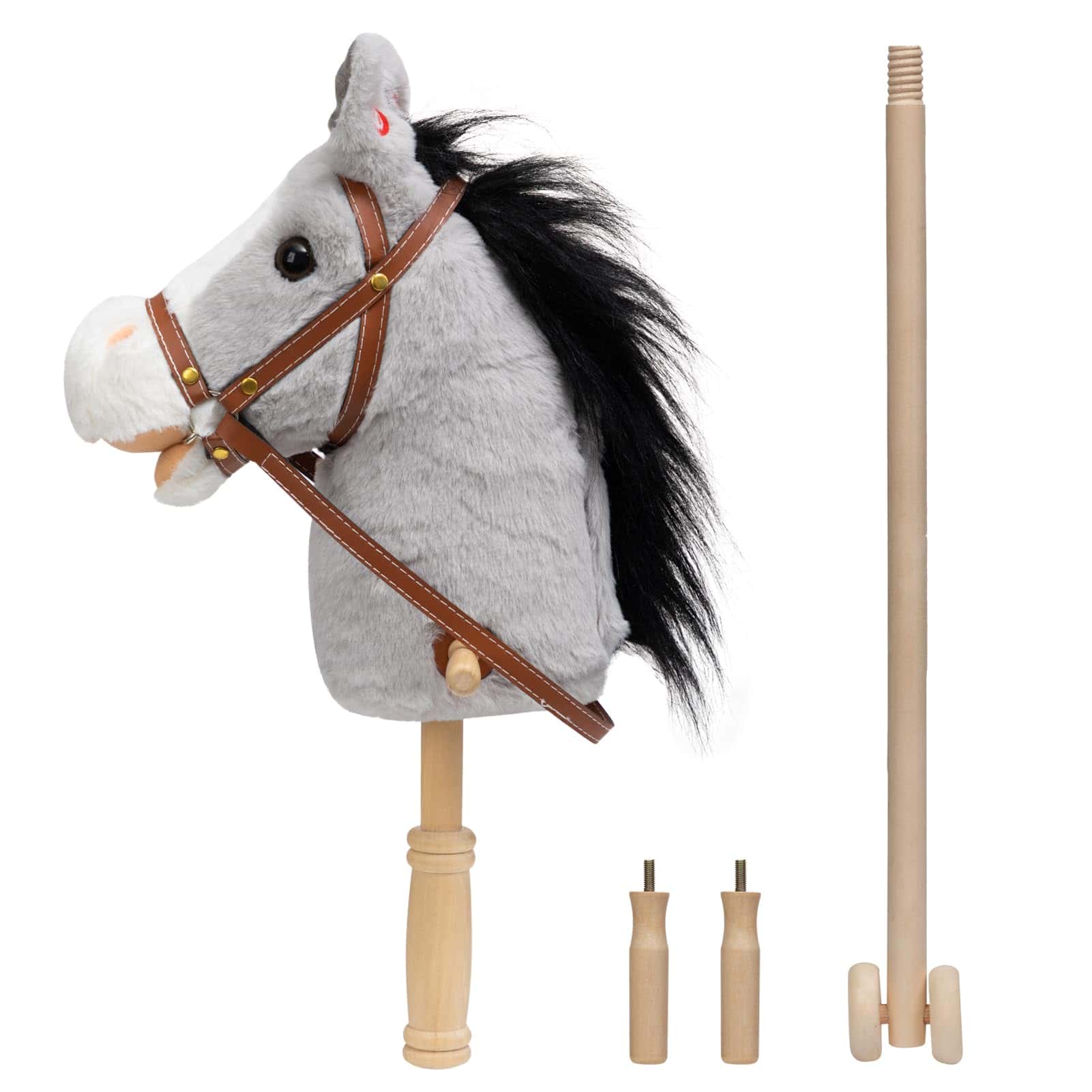 Caballito de Palo de Peluche HollyHOME Hecho a Mano con - Imagen 8