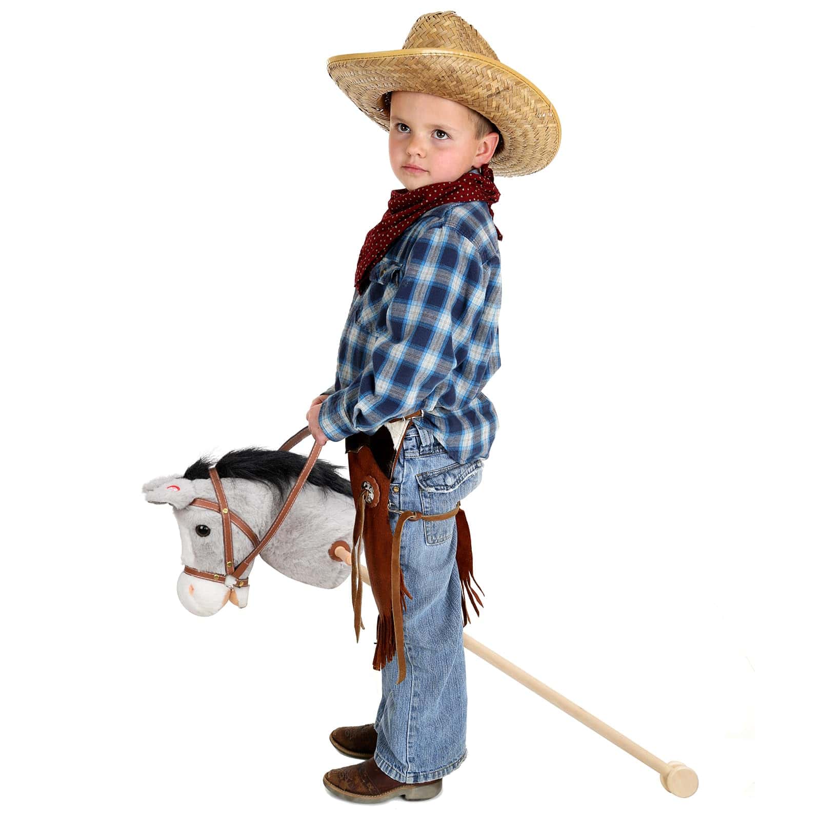 Caballito de Palo de Peluche HollyHOME Hecho a Mano con - Imagen 4