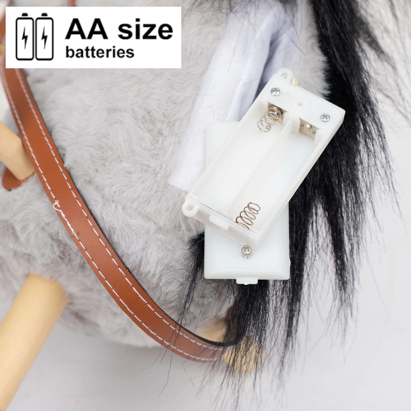 Caballito de Palo de Peluche HollyHOME Hecho a Mano con - Imagen 7