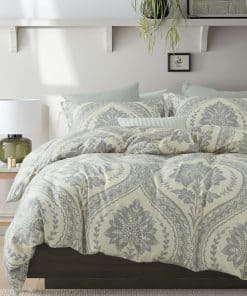 PERHOM Funda de Edredón Queen - Juego de 3 Piezas Funda de