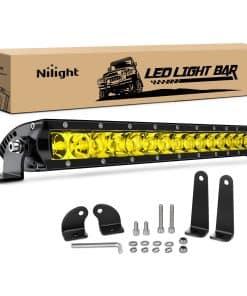 Nilight Barra de luces LED Amarilla 17 pulgadas 80W Super