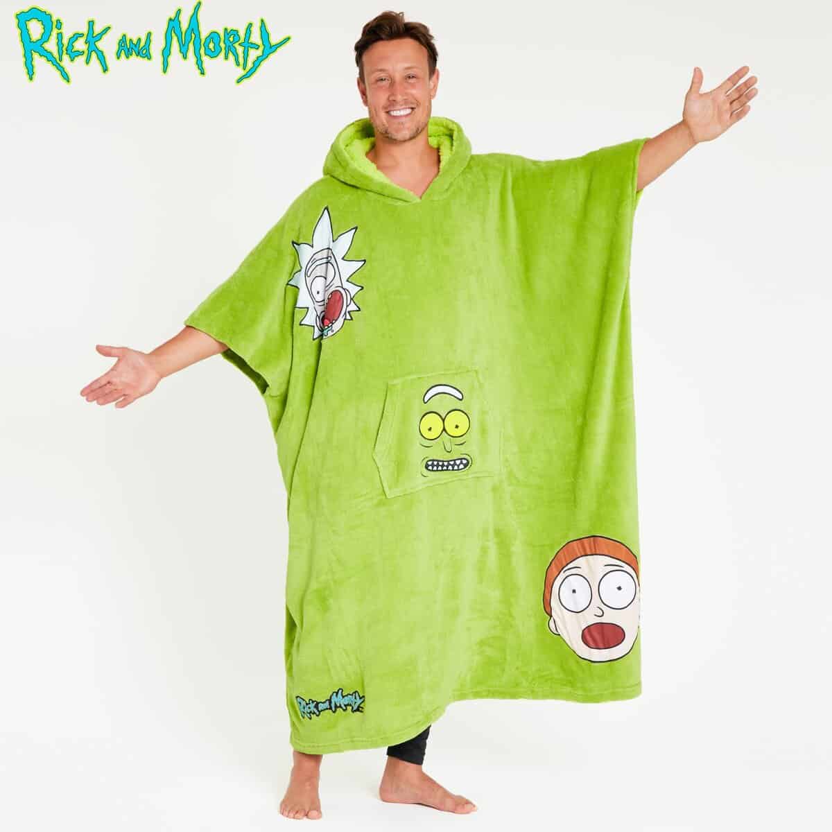 Manta con capucha Rick and Morty para hombre Fleece - Imagen 3