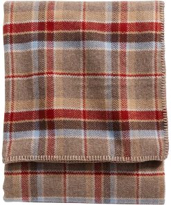 Manta King PENDLETON Eco-Wise de Lana Fácil Cuidado, Rojo