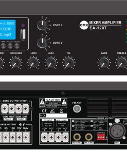 Mezclador Amplificador de 2 Zonas CMX Audio EA-60T, Negro