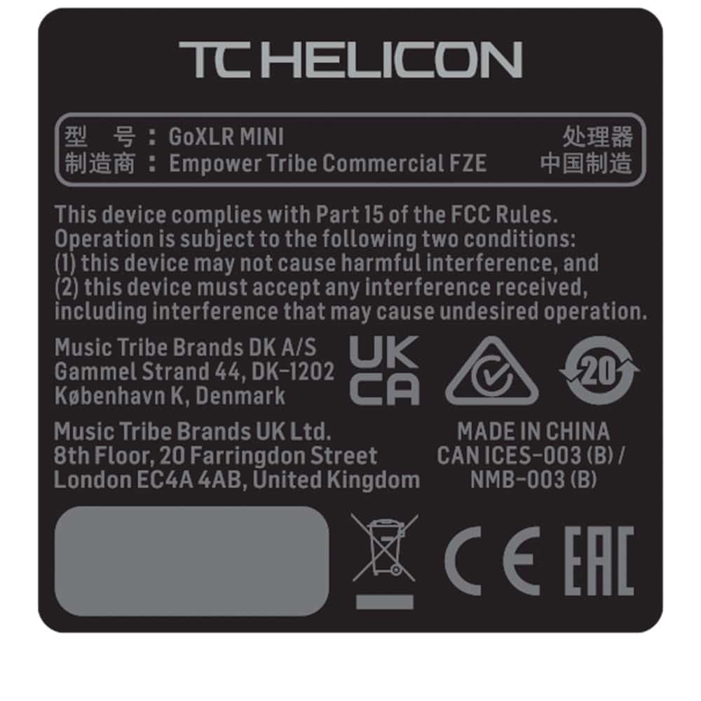 TC-Helicon, 1 Interfaz de Audio, Blanco (GoXLR Mini-WH) - Imagen 7