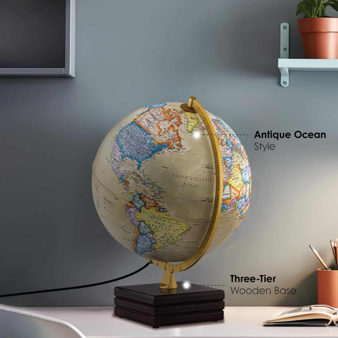 Globo Iluminado Waypoint Geographic Horizon Plus, 12" - Imagen 5