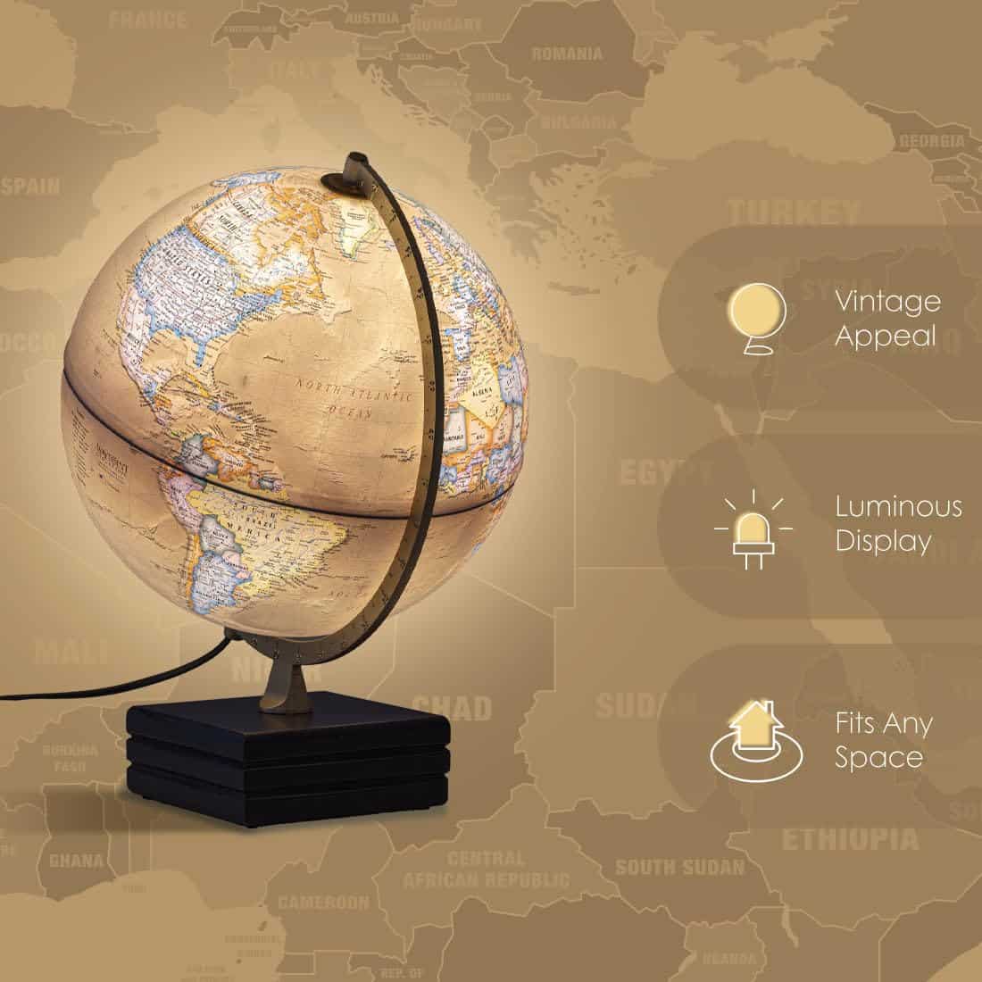 Globo Iluminado Waypoint Geographic Horizon Plus, 12" - Imagen 8