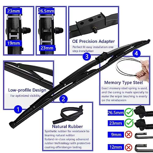 Conjunto de 2 Cuchillas Limpiaparabrisas de Montaje Silla - Imagen 3