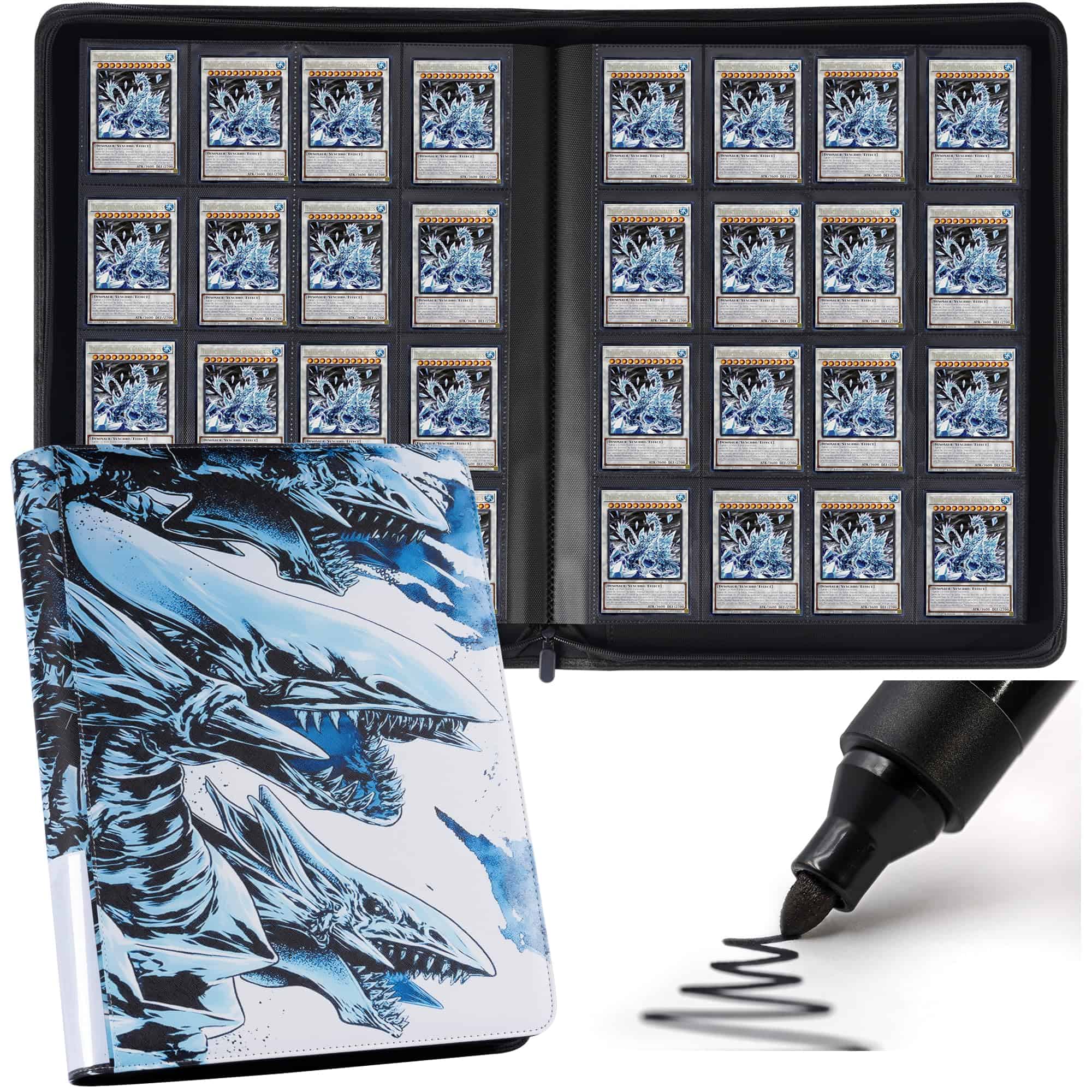 Carpeta premium DRZERUI para cartas de YuGiOh, con