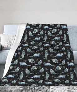Manta de flecos de mapache ILEABEC súper suave para cama y