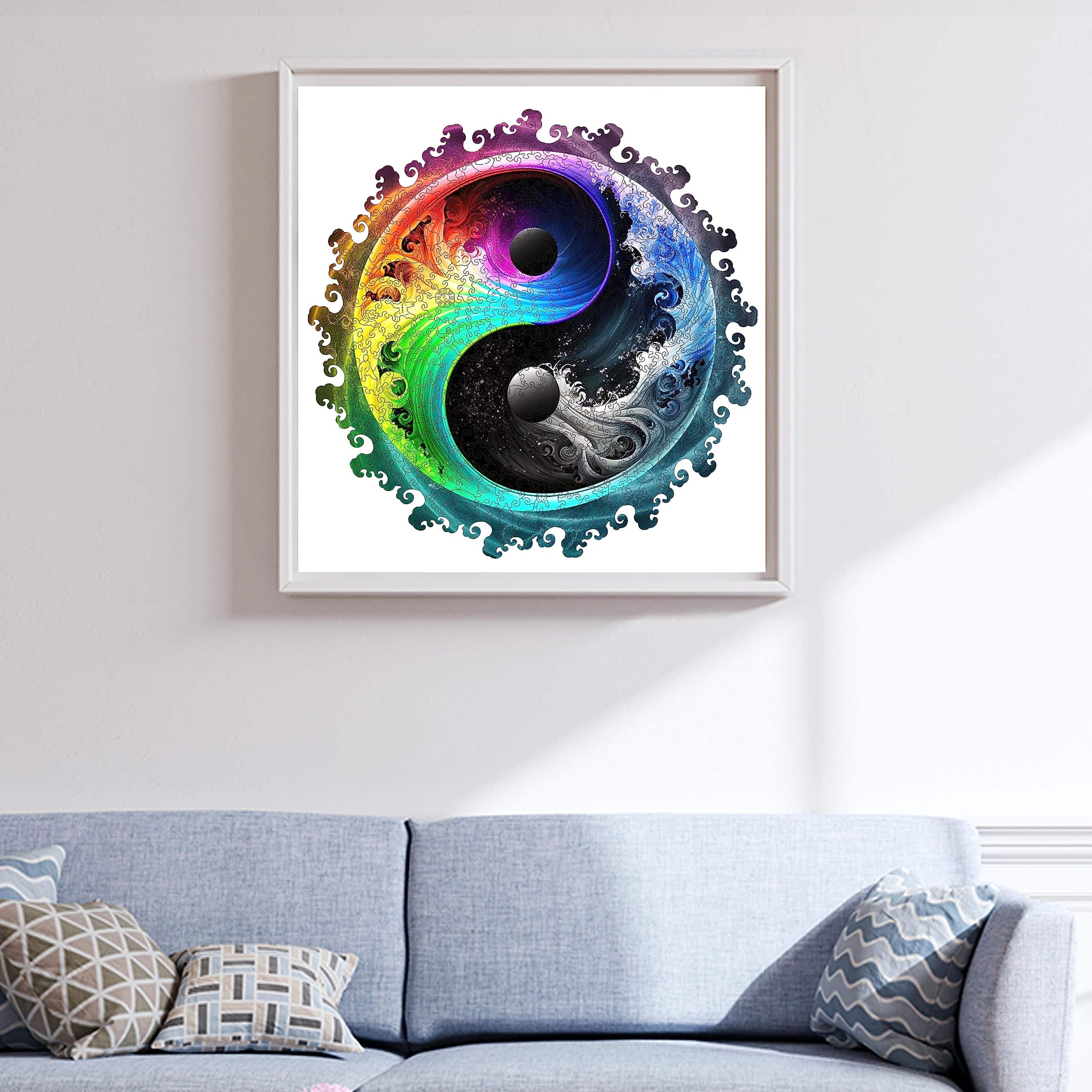 Rompecabezas de madera único Mys Aurora - Yin Yang Mandala, - Imagen 7