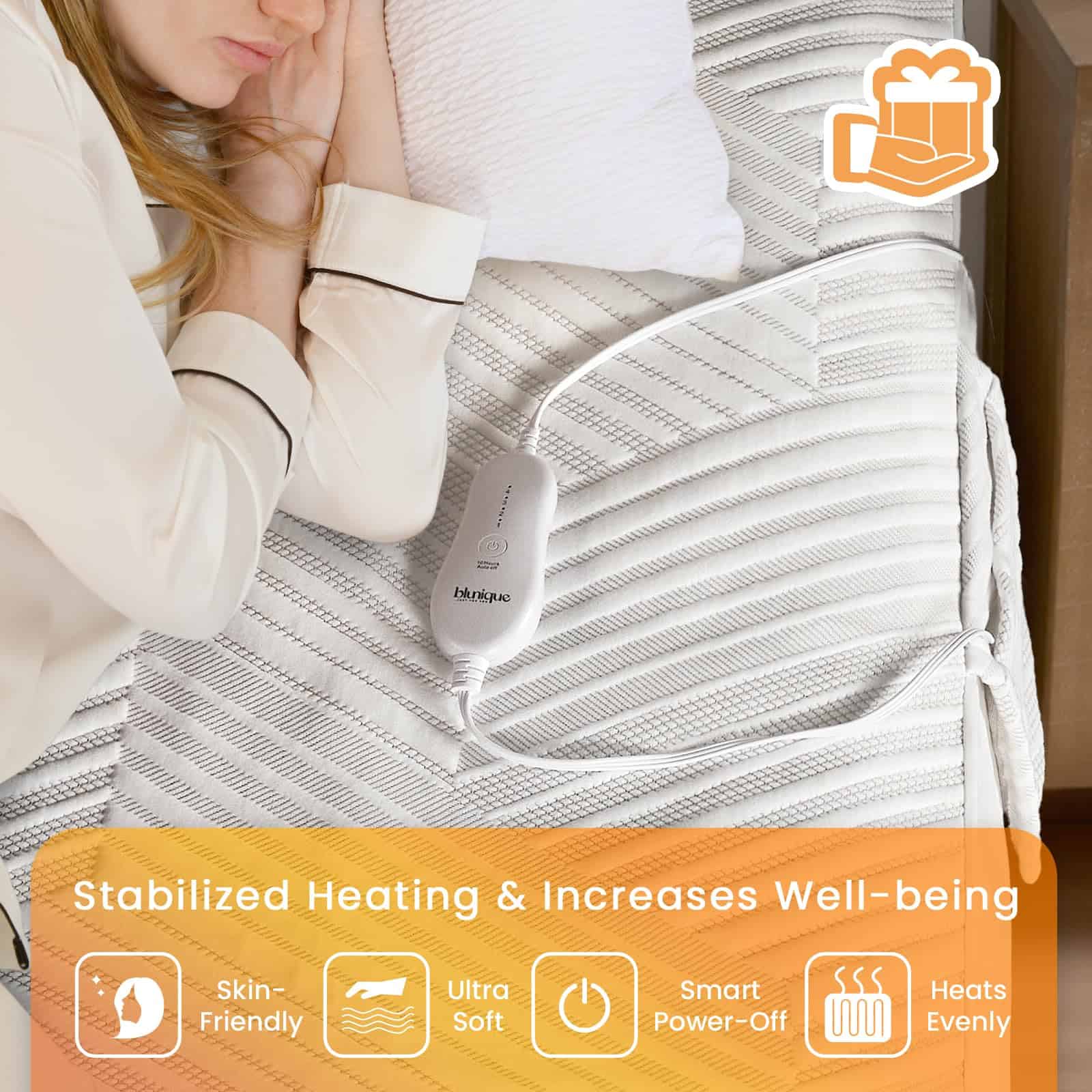 Cubrecama Eléctrico Tamaño Individual Twin con Control - Imagen 7