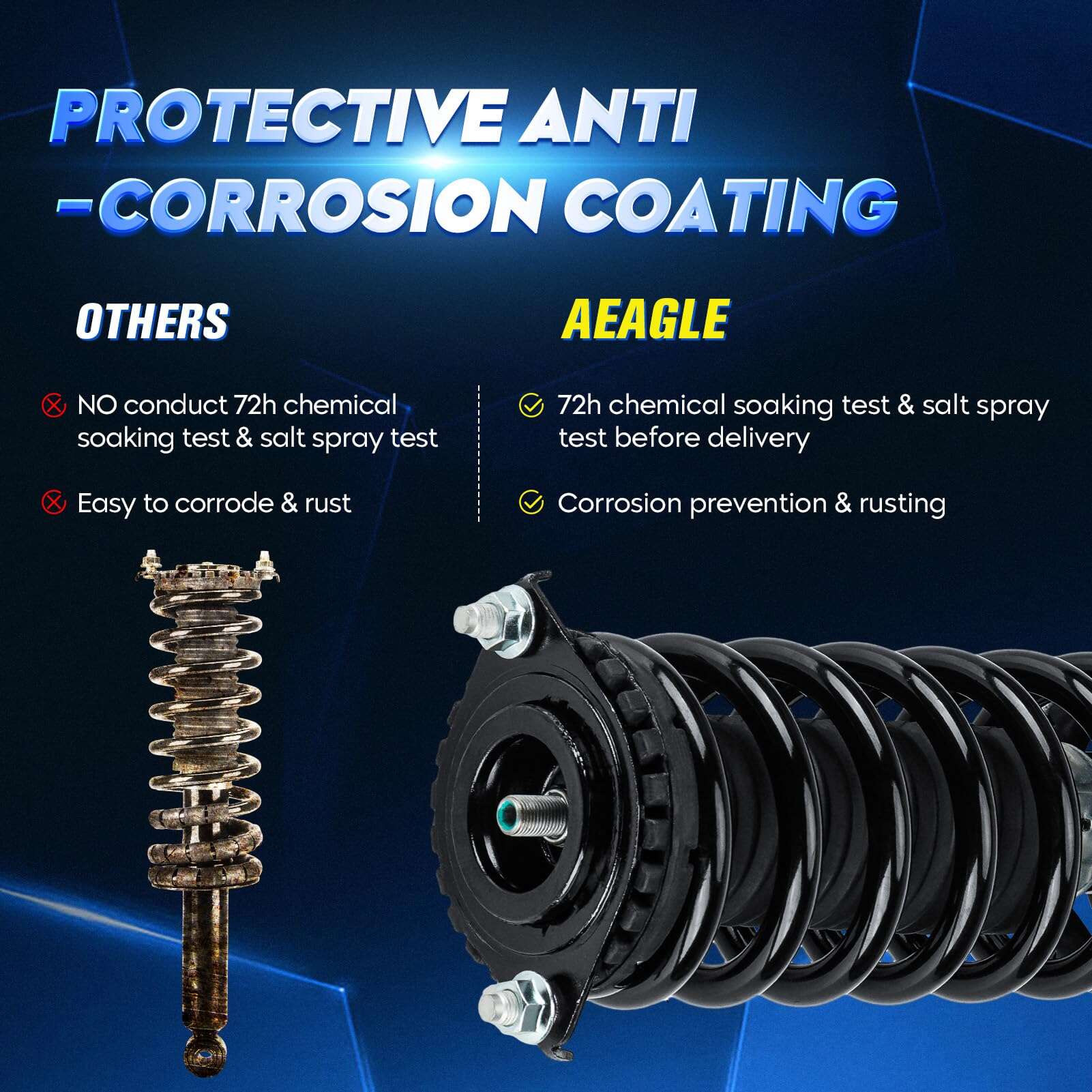 Conjunto de amortiguador trasero con resorte para Subaru - Imagen 5