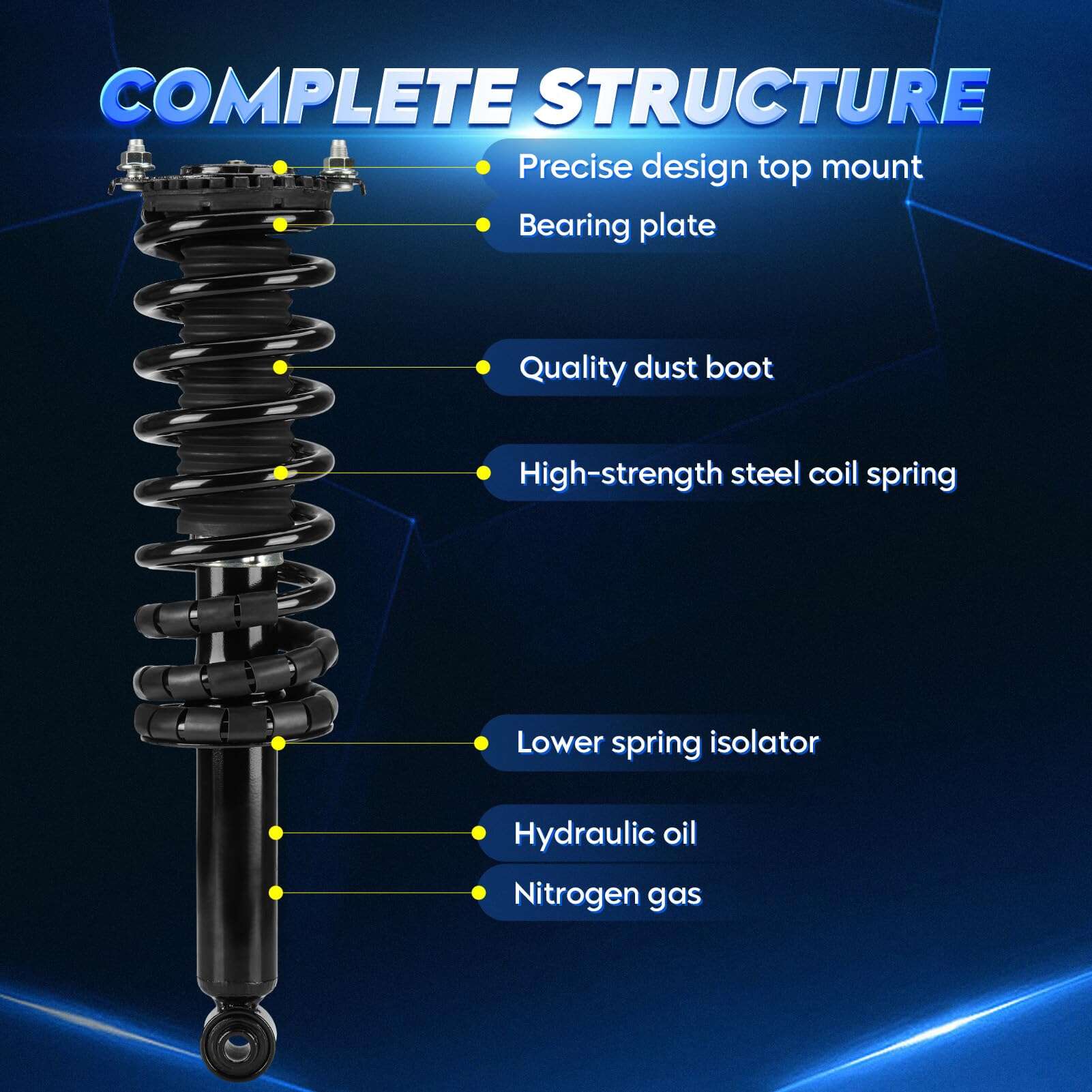 Conjunto de amortiguador trasero con resorte para Subaru - Imagen 7