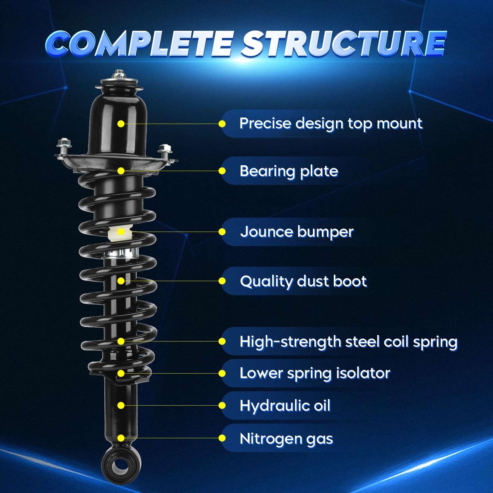 Ensamble de amortiguador trasero con resorte para Toyota - Imagen 7
