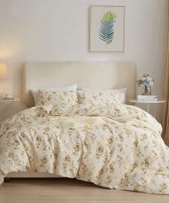 AMWAN Juego de Funda nórdica Botánica Floral Twin Chic