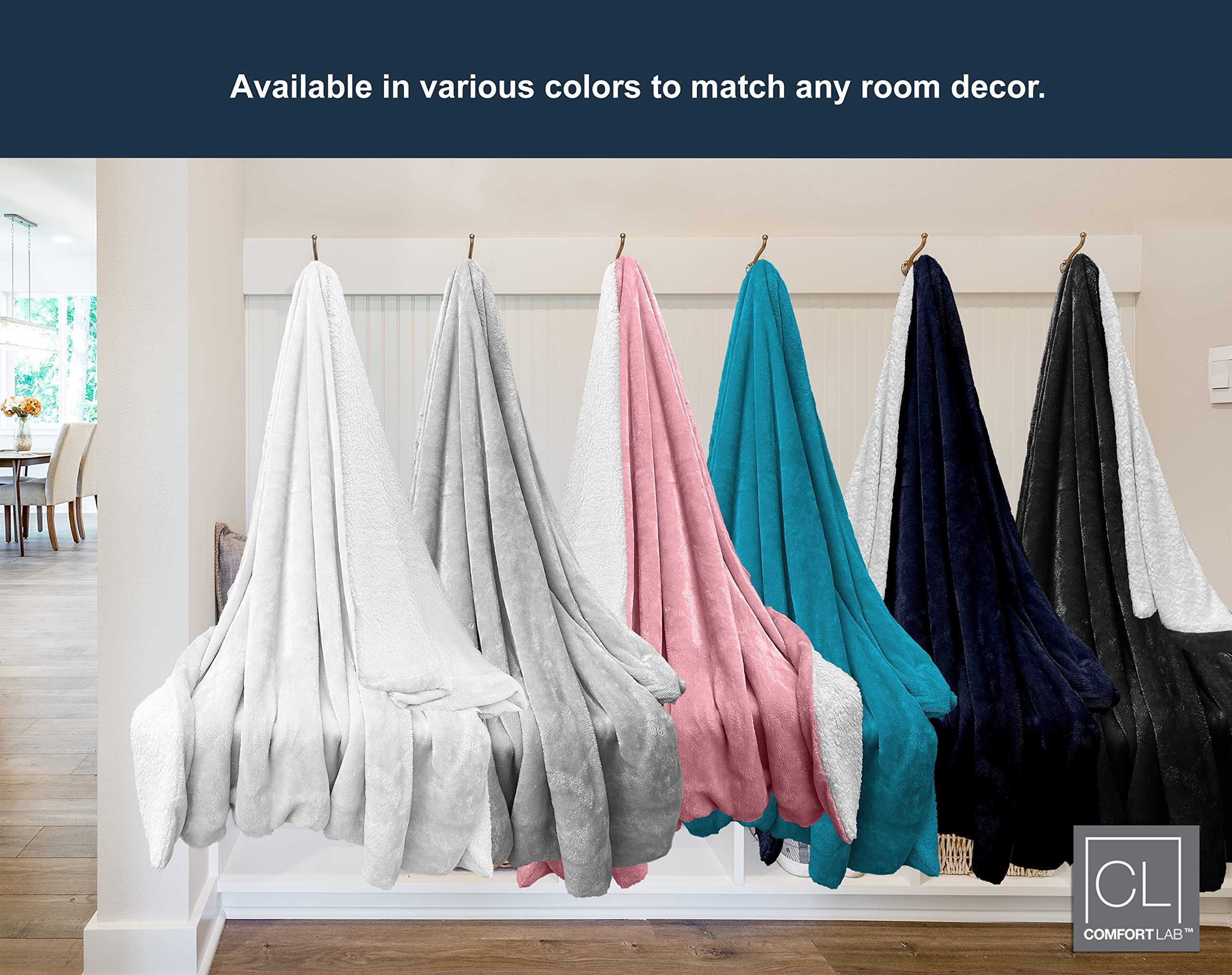 Manta Reversible de Franela y Sherpa Comfort Lab - Elegante - Imagen 8