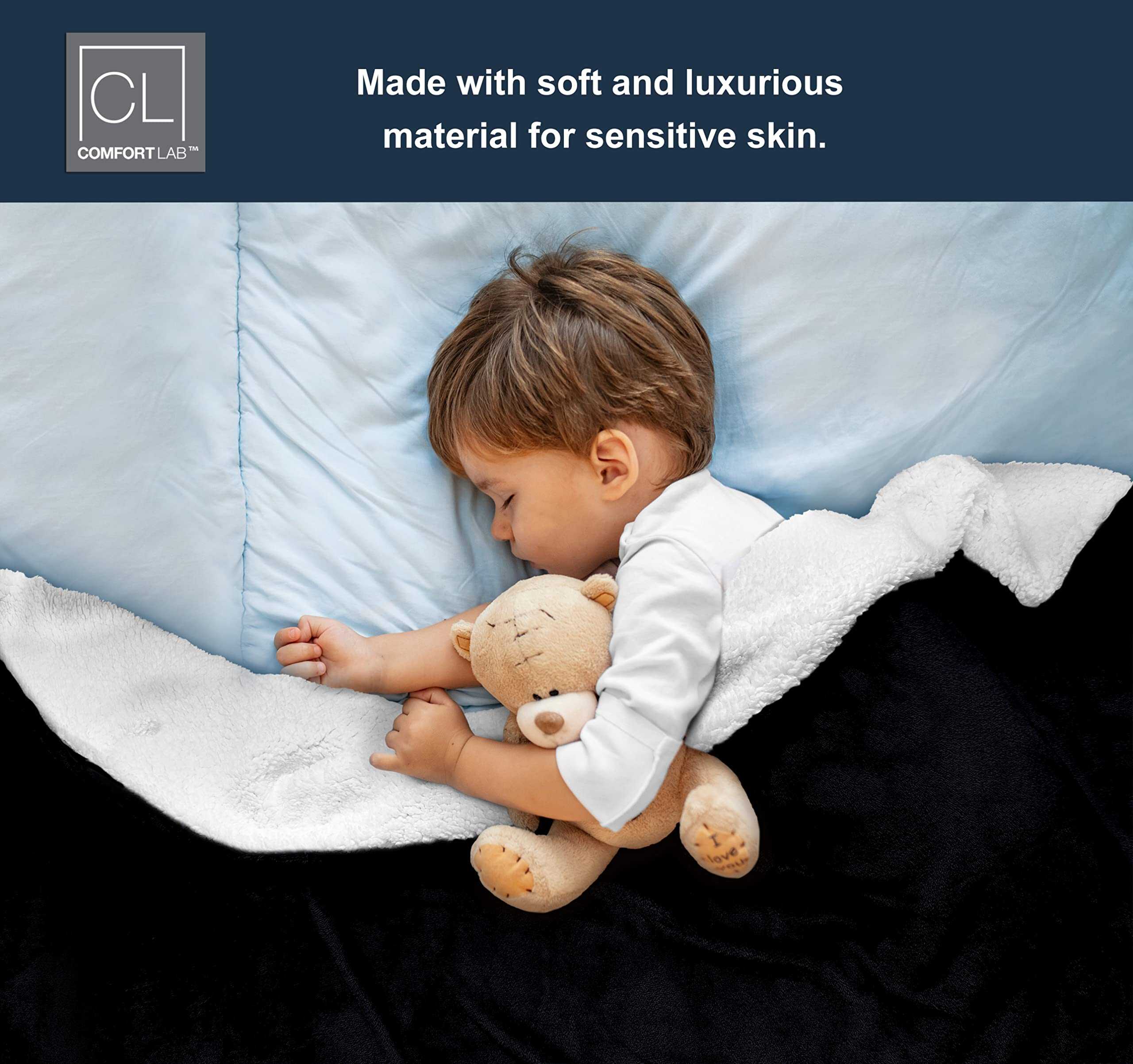 Manta Reversible de Franela y Sherpa Comfort Lab - Elegante - Imagen 7